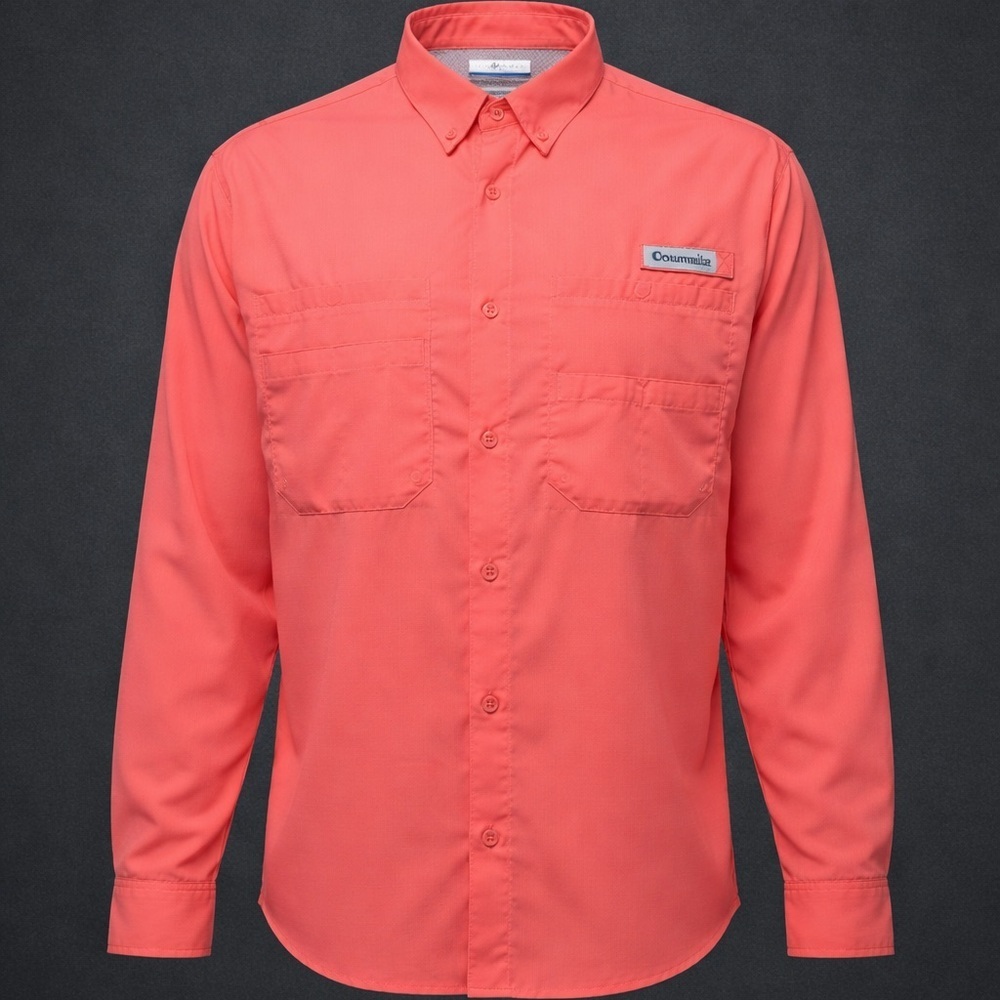 Columbia PFG Coral Fishing Shirt XXL Long Sleeve Vented